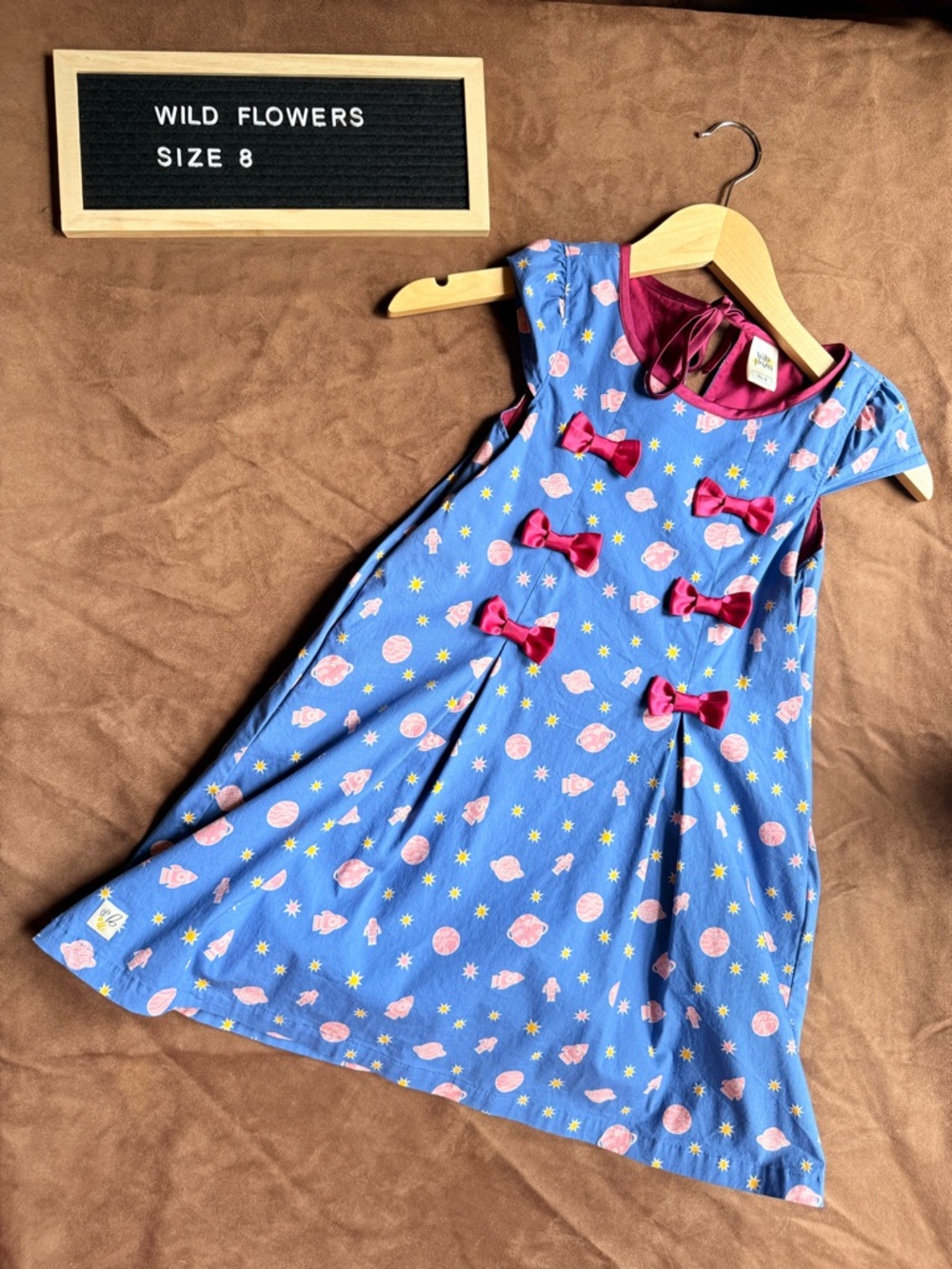Wild Flowers Blue Outer Space Dress